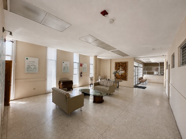 Sala de espera: Otra vista del área común, con luz natural todo el día.